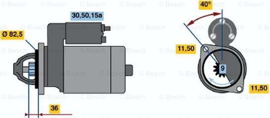 BOSCH 0 986 012 061 - Başlanğıc furqanavto.az