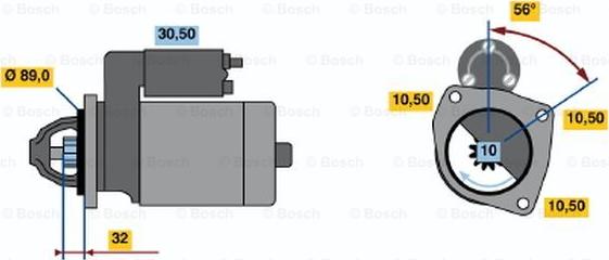 BOSCH 0 986 012 350 - Başlanğıc furqanavto.az