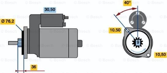 BOSCH 0 986 012 330 - Başlanğıc furqanavto.az