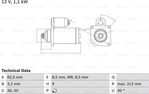 BOSCH 0 986 017 940 - Başlanğıc furqanavto.az