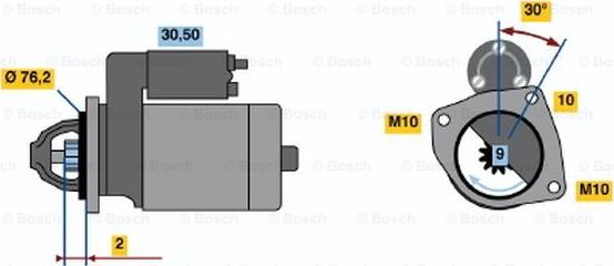 BOSCH 0 986 017 910 - Başlanğıc furqanavto.az