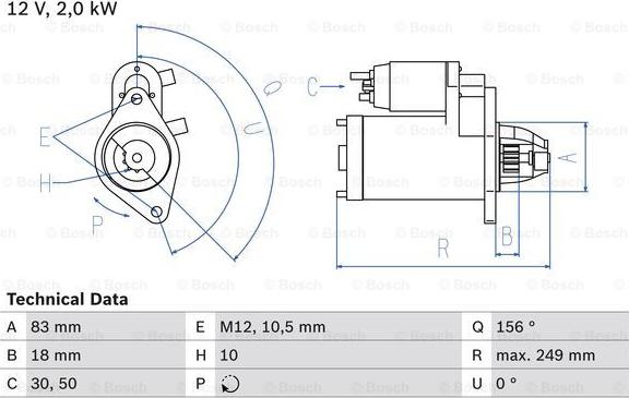 BOSCH 0 986 017 420 - Başlanğıc furqanavto.az