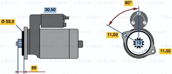 BOSCH 0 986 017 591 - Başlanğıc furqanavto.az