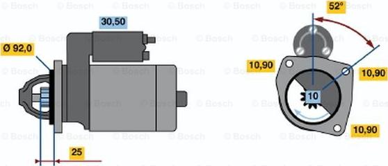 BOSCH 0 986 017 510 - Başlanğıc furqanavto.az