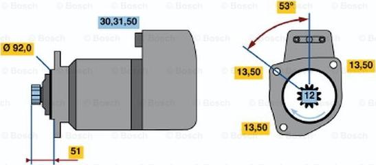 BOSCH 0 986 017 050 - Başlanğıc furqanavto.az