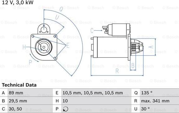 BOSCH 0 986 017 750 - Başlanğıc furqanavto.az