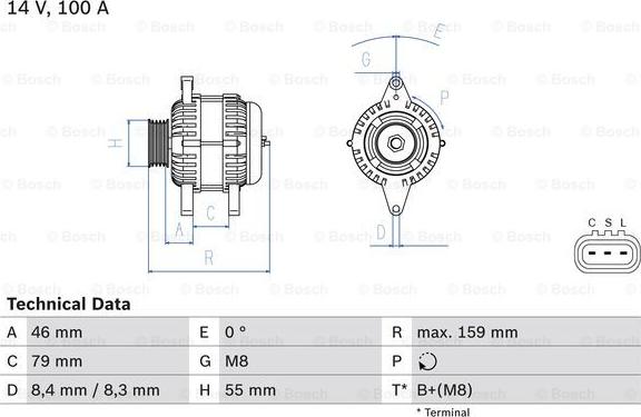 BOSCH 0 986 084 440 - Alternator furqanavto.az