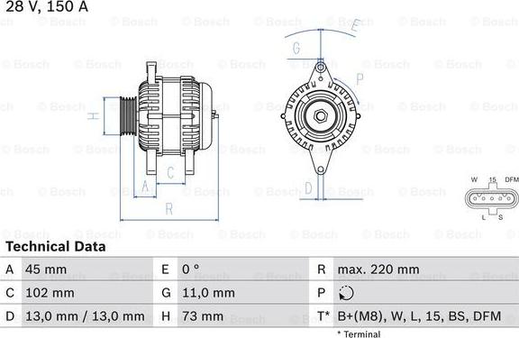 BOSCH 0 986 084 470 - Alternator furqanavto.az