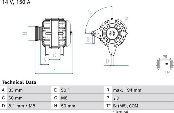 BOSCH 0 986 084 690 - Alternator furqanavto.az