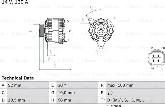 BOSCH 0 986 084 270 - Alternator furqanavto.az