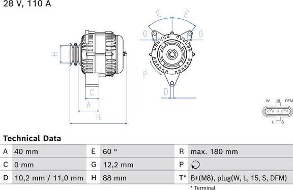 BOSCH 0 986 085 280 - Alternator furqanavto.az