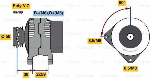 BOSCH 0 986 080 950 - Alternator furqanavto.az