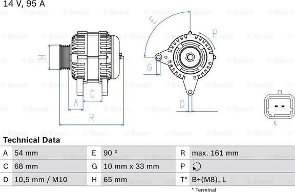 BOSCH 0 986 080 960 - Alternator furqanavto.az