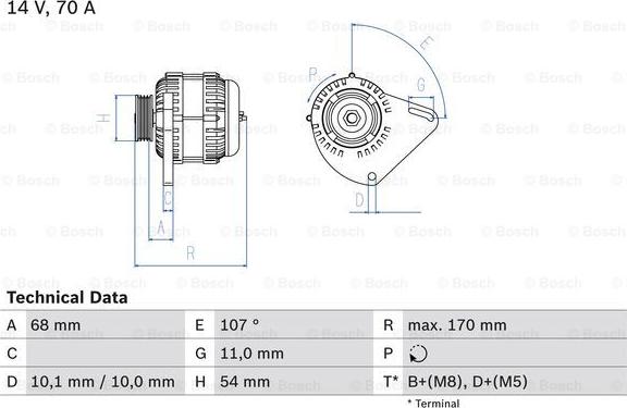 BOSCH 0 986 080 560 - Alternator furqanavto.az