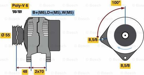 BOSCH 0 986 080 510 - Alternator furqanavto.az