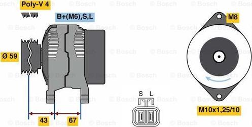 BOSCH 0 986 080 520 - Alternator furqanavto.az