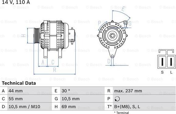 BOSCH 0 986 080 640 - Alternator furqanavto.az