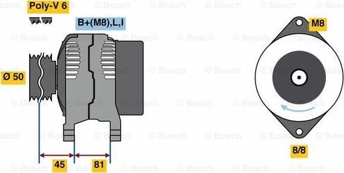 BOSCH 0 986 080 650 - Alternator furqanavto.az