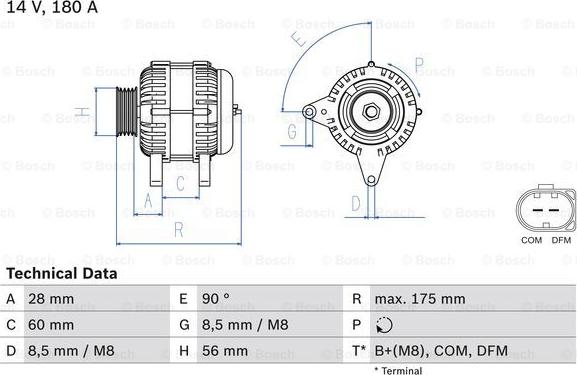 BOSCH 0 986 080 090 - Alternator furqanavto.az