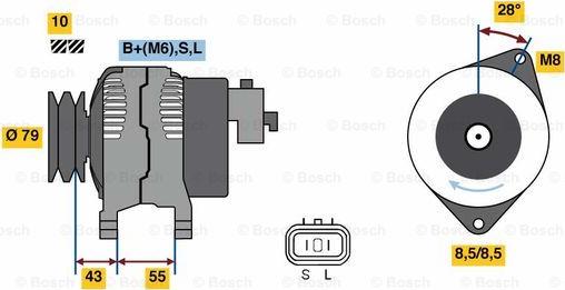 BOSCH 0 986 080 130 - Alternator furqanavto.az