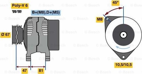 BOSCH 0 986 080 120 - Alternator furqanavto.az