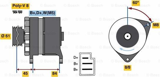 BOSCH 0 986 080 850 - Alternator furqanavto.az