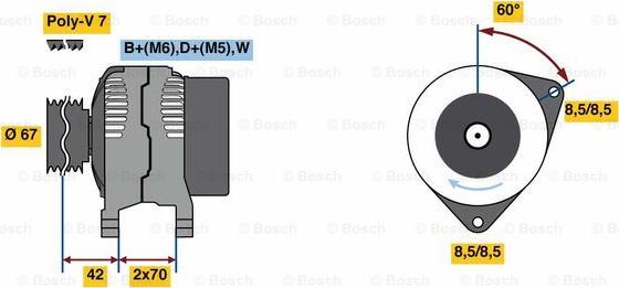 BOSCH 0 986 080 830 - Alternator furqanavto.az