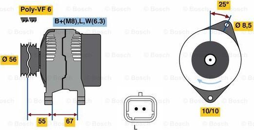 BOSCH 0 986 080 870 - Alternator furqanavto.az