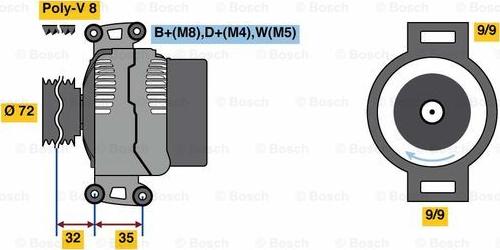 BOSCH 0 986 080 310 - Alternator furqanavto.az