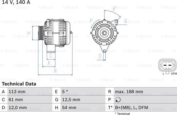 BOSCH 0 986 080 380 - Alternator furqanavto.az