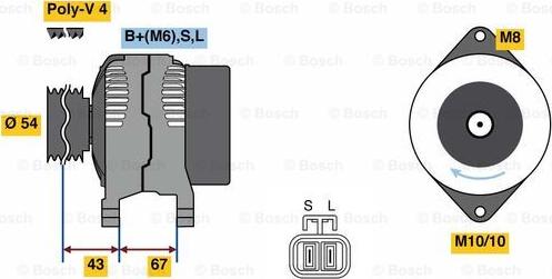 BOSCH 0 986 080 250 - Alternator furqanavto.az