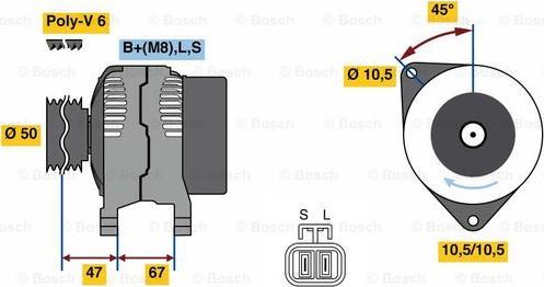 BOSCH 0 986 080 210 - Alternator furqanavto.az