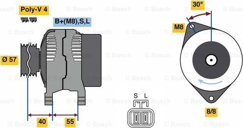 BOSCH 0 986 080 790 - Alternator furqanavto.az