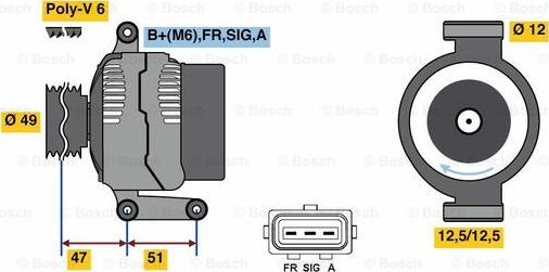 BOSCH 0 986 080 750 - Alternator furqanavto.az