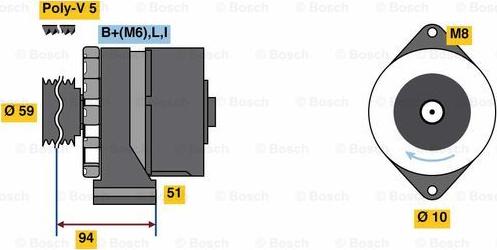 BOSCH 0 986 080 760 - Alternator furqanavto.az