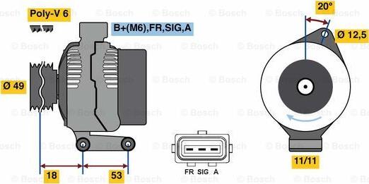 BOSCH 0 986 080 700 - Alternator furqanavto.az