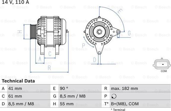 BOSCH 0 986 080 710 - Alternator furqanavto.az