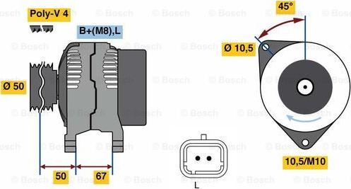 BOSCH 0 986 080 720 - Alternator furqanavto.az