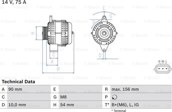 BOSCH 0 986 081 950 - Alternator furqanavto.az