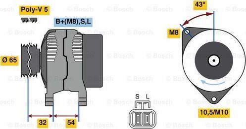 BOSCH 0 986 081 050 - Alternator furqanavto.az