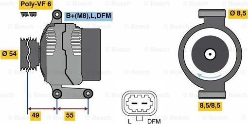 BOSCH 0 986 081 070 - Alternator furqanavto.az