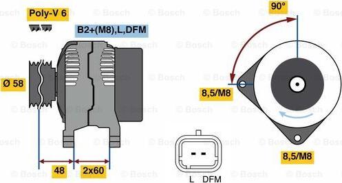 BOSCH 0 986 081 110 - Alternator furqanavto.az