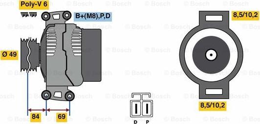 BOSCH 0 986 081 300 - Alternator furqanavto.az