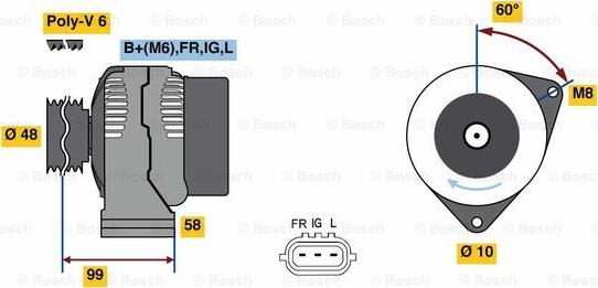 BOSCH 0 986 081 290 - Alternator furqanavto.az