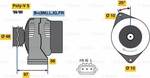 BOSCH 0 986 081 210 - Alternator furqanavto.az