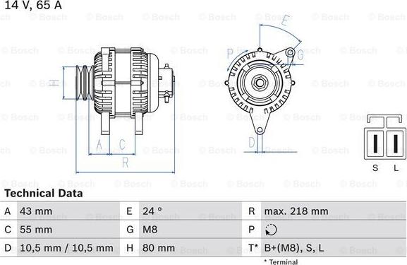 BOSCH 0 986 081 740 - Alternator furqanavto.az