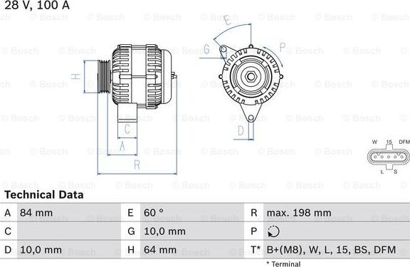 BOSCH 0 986 083 950 - Alternator furqanavto.az