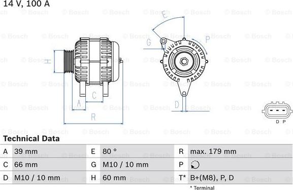 BOSCH 0 986 083 970 - Alternator furqanavto.az