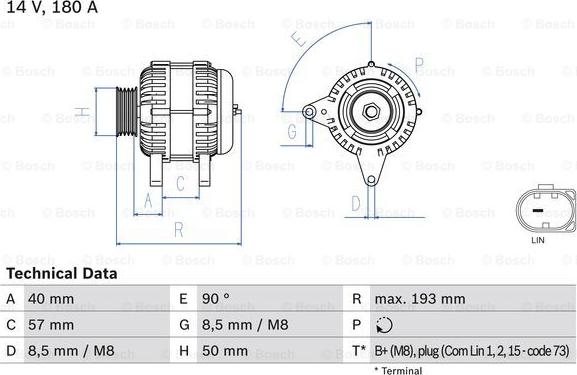 BOSCH 0 986 083 850 - Alternator furqanavto.az