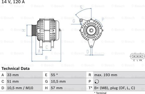 BOSCH 0 986 083 830 - Alternator furqanavto.az